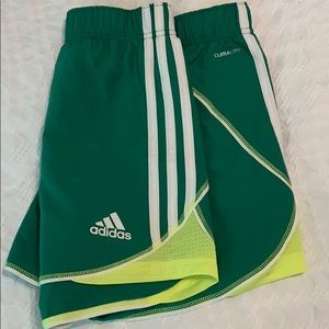 Adidas green shorts